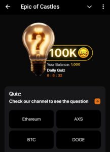 Epic of Castles Daily Quiz