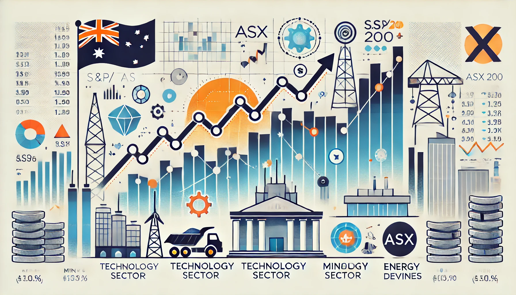 صعود قدرتمند شاخص S&P/ASX 200 استرالیا؛ رشد سهام مالی و فناوری در برابر افت معدن و انرژی