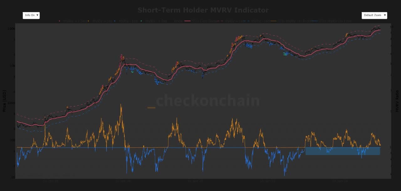 تحلیل STH-MVRV امروز 26 بهمن 